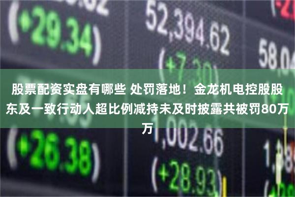 股票配资实盘有哪些 处罚落地！金龙机电控股股东及一致行动人超比例减持未及时披露共被罚80万